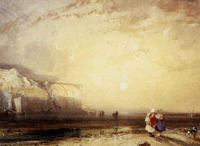 Richard Parkes Bonington Sunset in the Pays de Caux